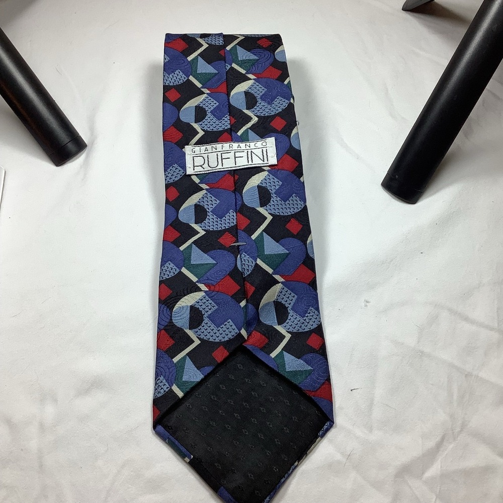 Ruffini Italy Silk Tie Abstract‎ Geometric